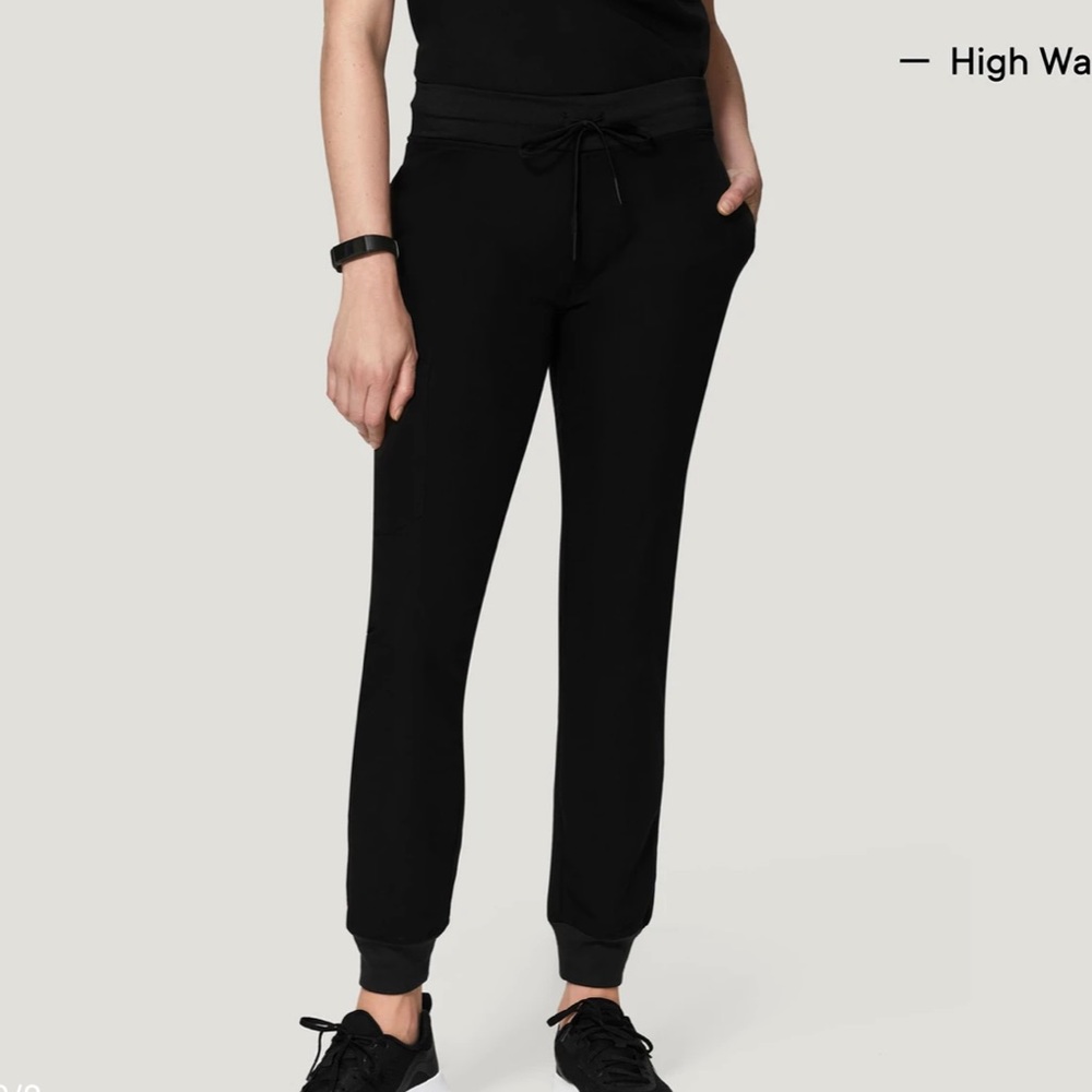 Mandala High Waisted Jogger Scrubs - Black, Small